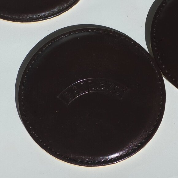 RETRO BAILEYS Irish Cream Coaster Set of 4 in Coaster Caddy Pleather and Cork - Picture 3 of 5